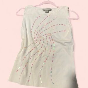 Vintage Y2K sleeveless top with sequins detail excellent condition med